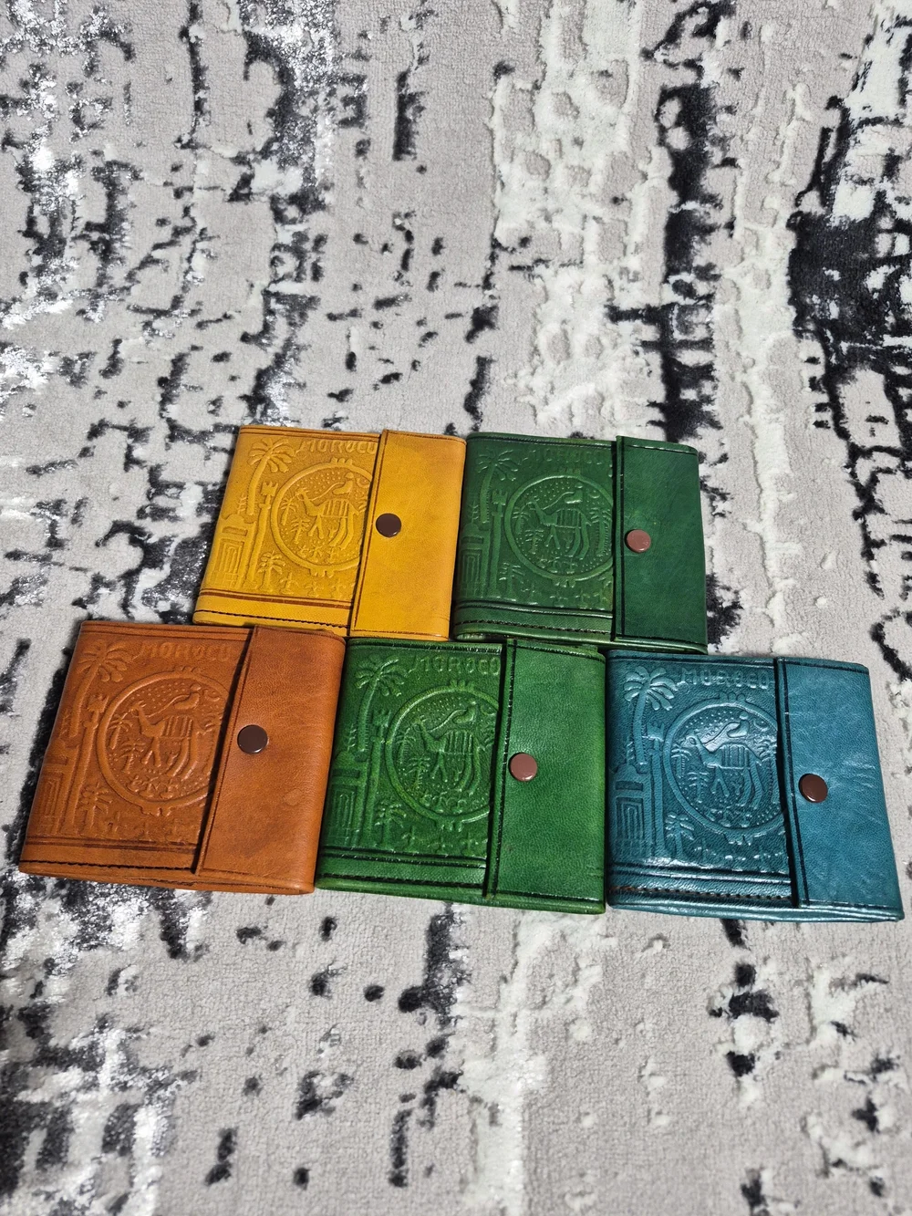 Moroccan Wallet Genuine Leather Bifold Coin Handmade Pocket Unisex Small